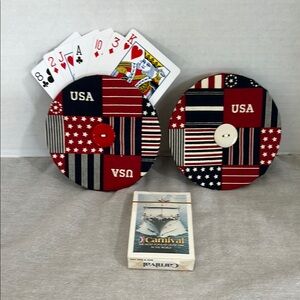 Playing card holder with a deck of cards